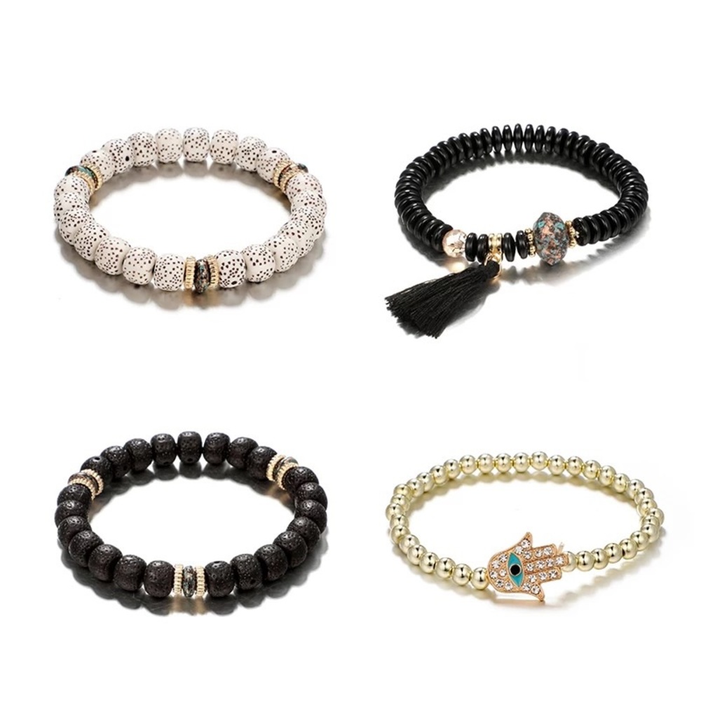 Women 4Pcs Bohemian Bracelet Set - Picture 2 of 4